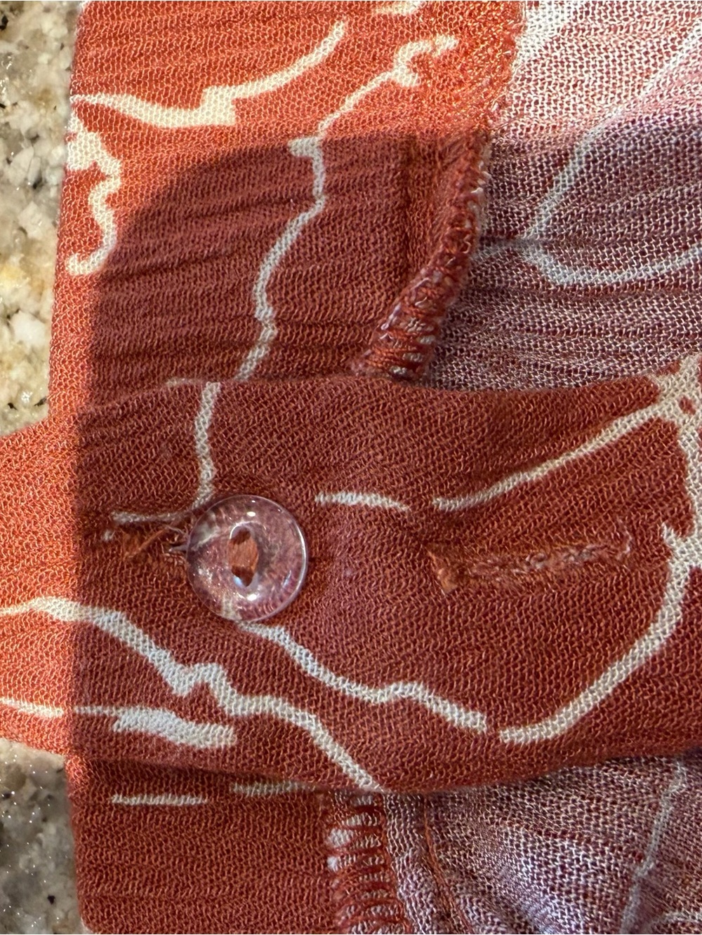 Maurices Rust and Cream Printed Knit Top - Picture 7 of 8